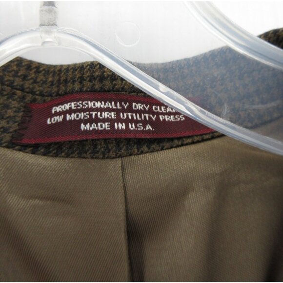 VINTAGE Evan Picone Sport Coat 42 Herringbone Blazer Wool Jacket * - Picture 11 of 16